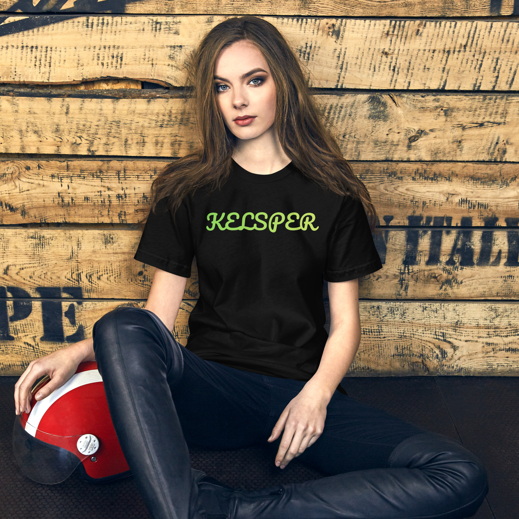 Retro Script Unisex Tee — Archive Green - Image 2