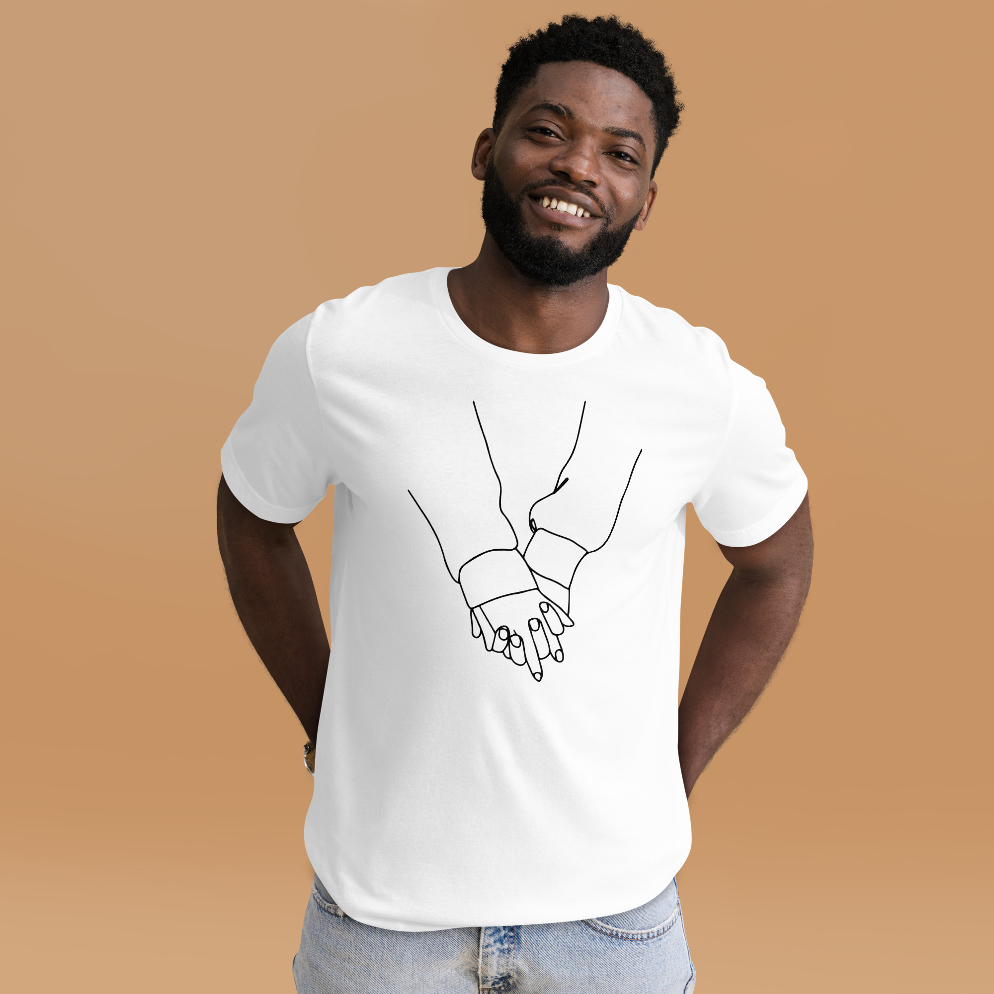 Holding Hands - His/Hers Unisex Tee - Image 3