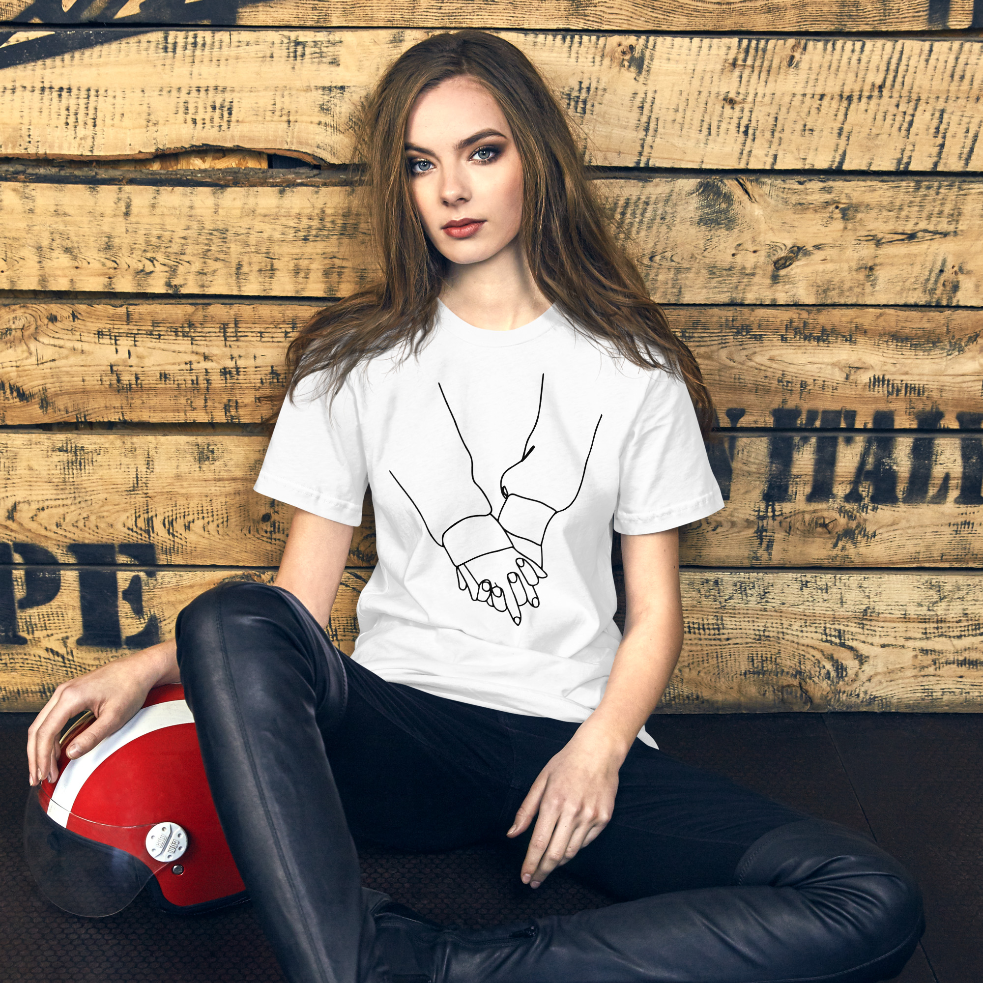 Holding Hands - His/Hers Unisex Tee - Image 2